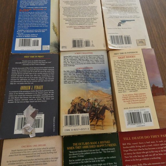 Lot Of 9 Vintage Western Paperback Books Various Authors - Picture 7 of 8